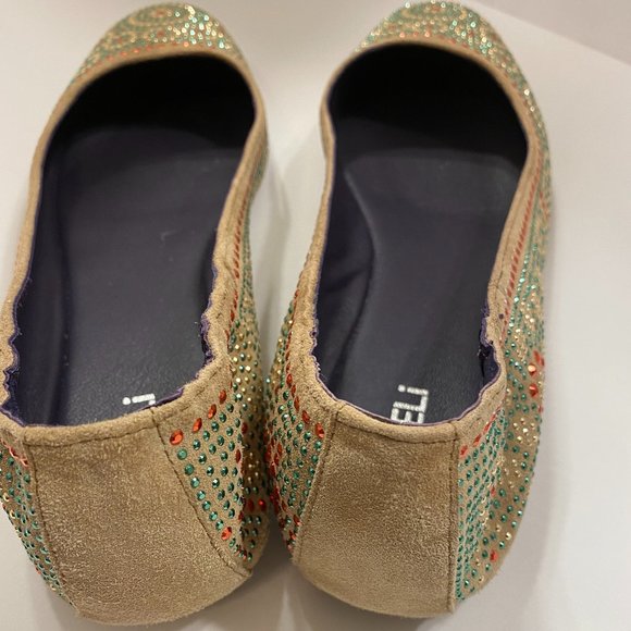 Vaneli Rhinestone Embellished Flats Sz 8.5 - Picture 2 of 5